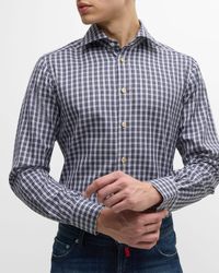 Men's Cotton Plaid-Print Sport Shirt