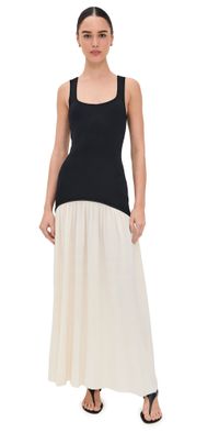 Solid & Striped The Camila Dress Noir/Brule XL