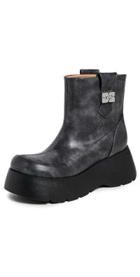 GANNI Kat Low Boots Vintage Ebony 42