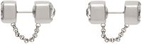 Jil Sander Silver Crystal Earrings