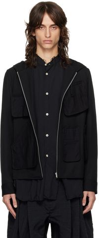 Black Comme des Garçons Black Hooded Jacket