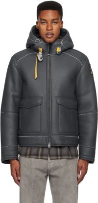 Parajumpers Black Elton Special Leather Jacket