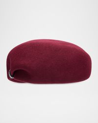 Embellished Wool Felt Beret