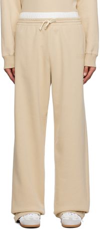 MM6 Maison Margiela Beige Printed Sweatpants