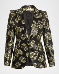 Lacquered Sunflower Single-Breasted Jacket