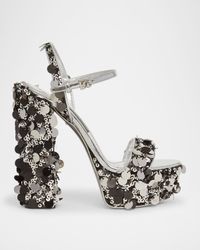 Keira Metallic Sequin Platform Sandals