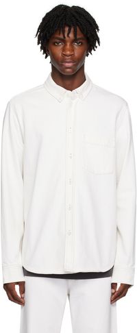 WOOD WOOD White Ansel Denim Shirt