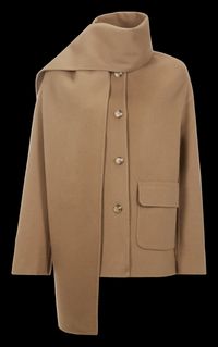 Saison 1865 - Manteau col rond en laine mélangée - Taille XL - Multicolore