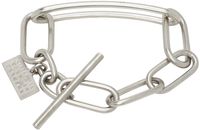 MM6 Maison Margiela Silver Elongated Bracelet