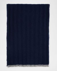 Men's Cashmere Ribbed Scarf