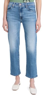 MOTHER The Mid Rise Rambler Zip Ankle Jeans Out of the Blue 32