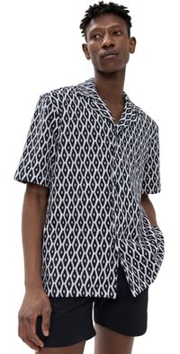 Orlebar Brown Howell Terazzo Terry Shirt Night Iris S