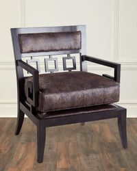 Serpent Greek Key Accent Chair