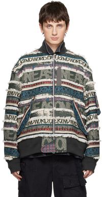 sacai Multicolor Eric Haze Edition Jacquard Bomber Jacket