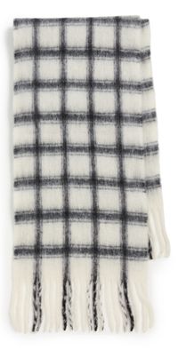 Hat Attack Warm Window Plaid Scarf Black One Size