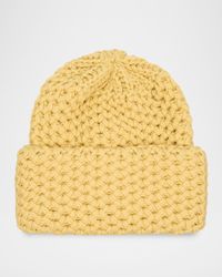 Cashmere Honeycomb Knit Beanie