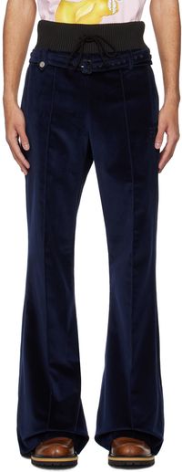 EGONlab Black & Navy Tailored Track Pants