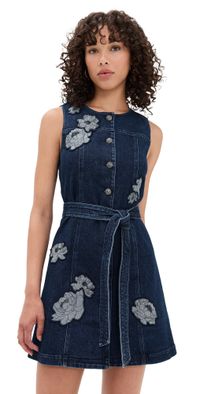 Cinq à Sept Floral Applique Marsha Dress Fontaine 16