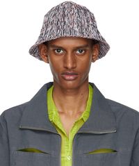 Eckhaus Latta Black & Orange Static Beach Hat