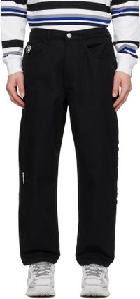 AAPE by A Bathing Ape Black 'AAPE NOW' Jeans