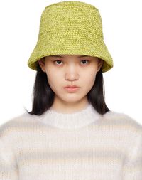 BY FAR Yellow Robbie Bucket Hat