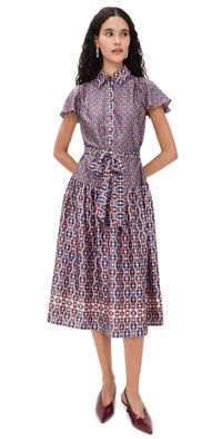 Shoshanna Kennedy Dress Blush Multi 8