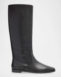 Tilly Flat Leather Knee-High Riding Boots