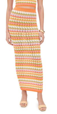 Ronny Kobo Wilkins Knit Skirt Rainbow Multi S
