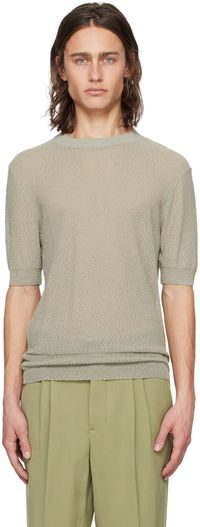 AMI Paris T-shirt semi-transparent kaki