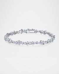 14K White Gold Diamond Cocktail Tennis Bracelet