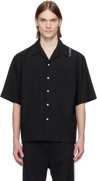 Marni Black Light Wool Bowling Shirt