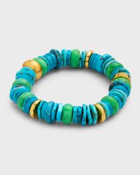 Green Turquoise Mix Stretch Bracelet