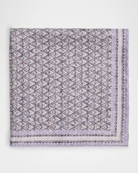 Men's Silk Geometric Pocket Square
