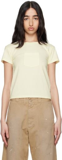 MM6 Maison Margiela T-shirt jaune en jersey épais de coton