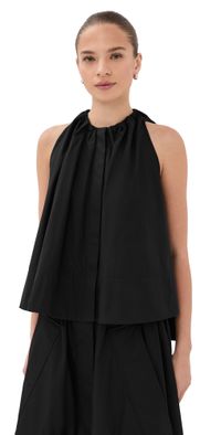 CO Gathered Tunic Shirt Black XS