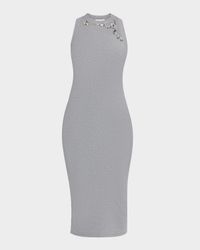 Crystal Distressed Sleeveless Midi Tank Dress