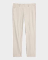 Men's Flat-Front Linen Pants