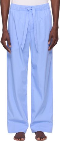 Tekla Blue Poplin Pyjama Pants