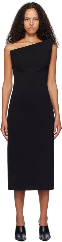 Sportmax Black Angolo Midi Dress