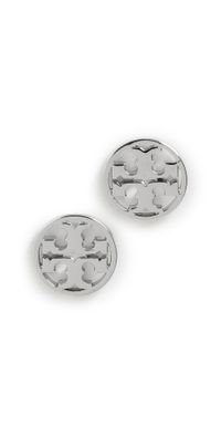 Tory Burch Icon Circle Stud Earrings Tory Silver One Size