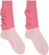 HOMME PLISSÉ ISSEY MIYAKE Pink Flower Socks