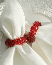 Crystal Napkin Rings, Set of 4