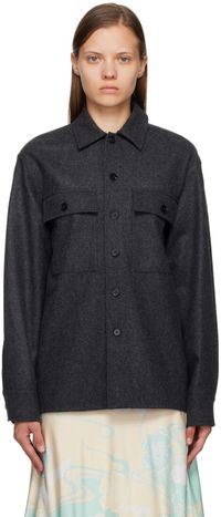 Jil Sander Gray Vented Shirt