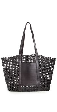 STAUD Getaway Hand Knotted Tote Bag Espresso One Size