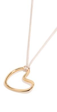 AGMES Altun Pendant Necklace Gold Vermeil/Ivory Cord One Size