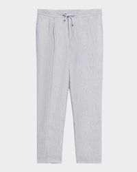 Men's Linen Chevron Drawstring Pants