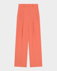 Crepe Double Pleated Pants