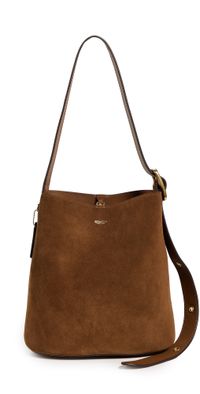 Coach Suede Bleeker Bucket Bag B4/Warm Brown One Size