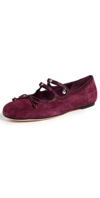 Marc Jacobs The Kiki Ballerina Flats Dark Plum 36