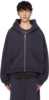 Entire Studios Navy Eternal Zip Hoodie